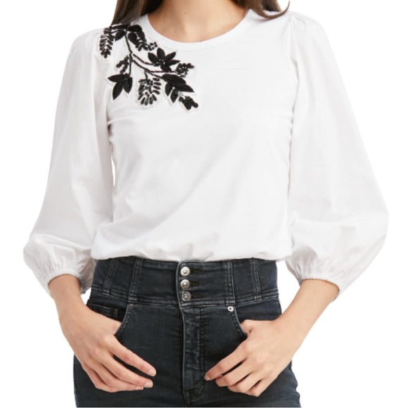 NWOT VERONICA BEARD Franchi Top In White Size S $ 299 - Picture 1 of 9